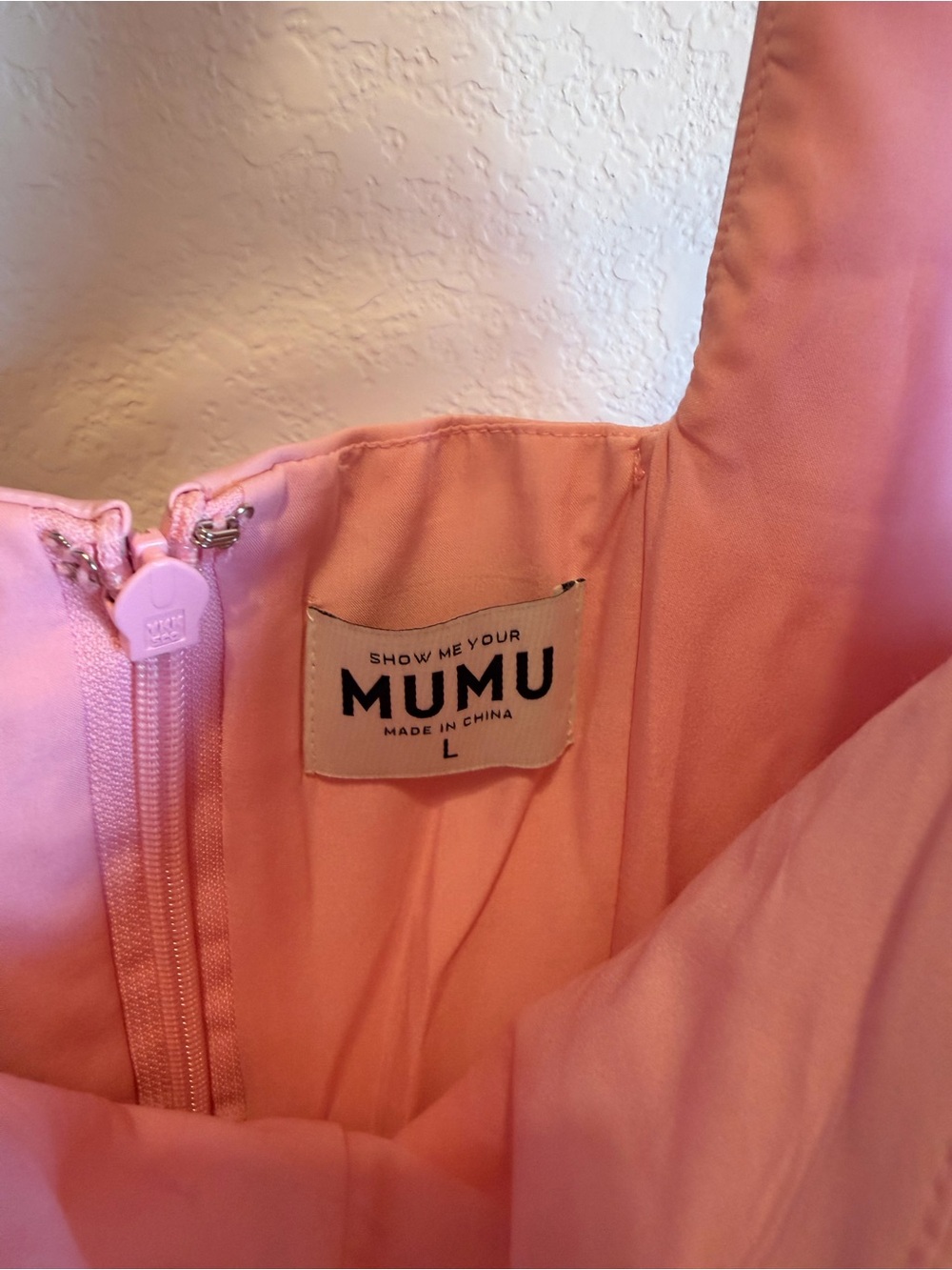 Show Me Your Mumu - Pink Faux Leather Mini Dress, L - Picture 3 of 3